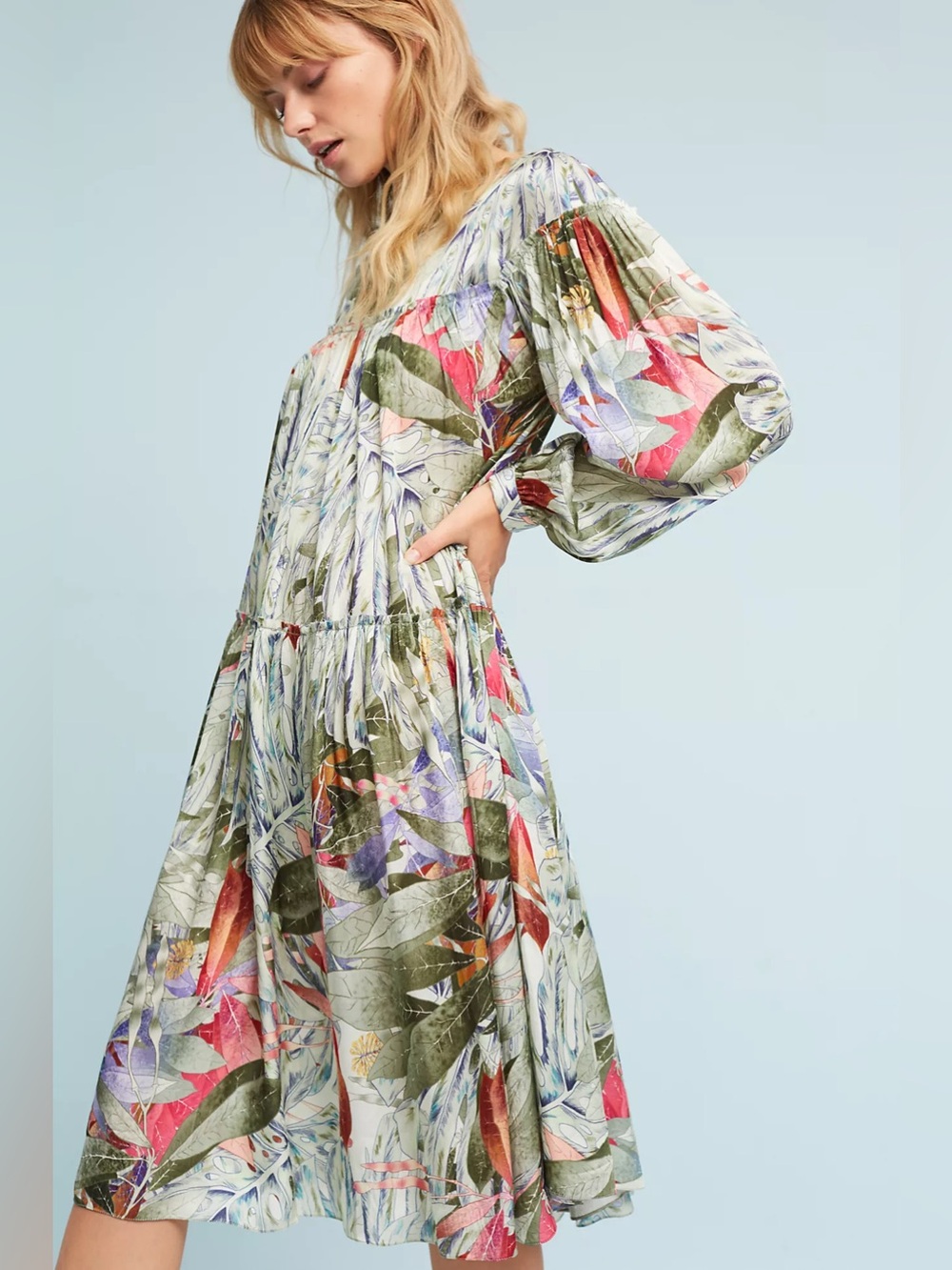 Anthropologie x Geisha Designs Paradiso Swing Midi Dress XL